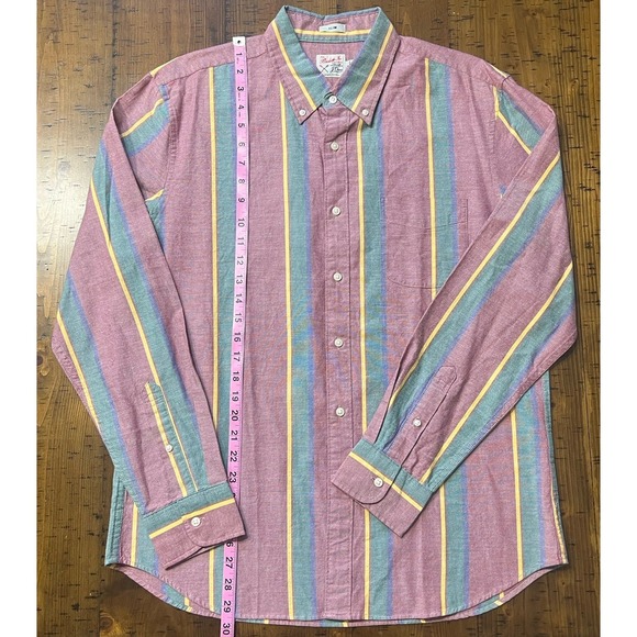 J. Crew Men's L Broken In Classic Fit Oxford Button Shirt Organic Cotton Preppy - Picture 6 of 8